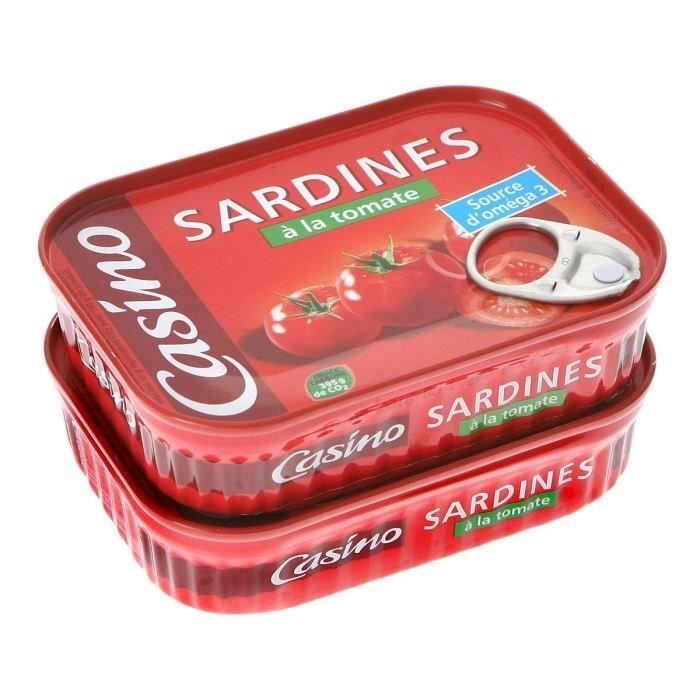 CASINO Sardines à la Tomate 2x135g Achat / Vente conserve autre mer