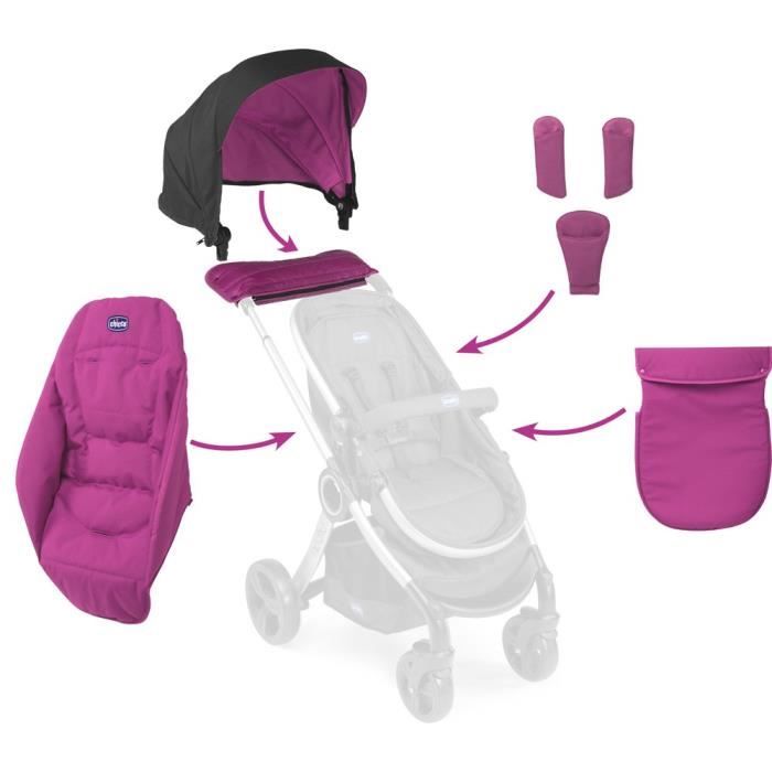 CHICCO Pack accessoires Hiver pour poussette Urban coloris Aurora Rose Achat / Vente pack