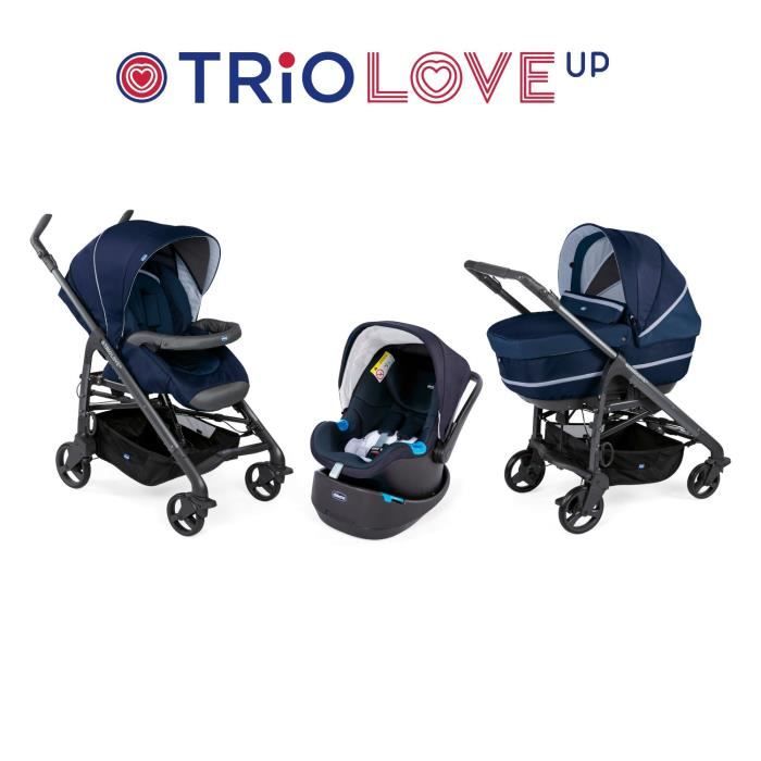 poussette chicco trio love poetic