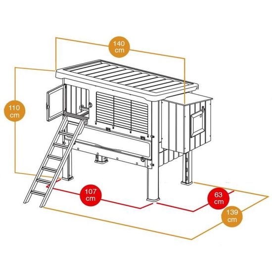 Poulailler Plastique Happy Farm 120