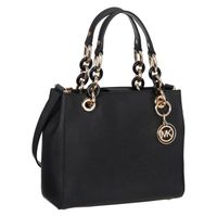 SAC À MAIN MICHAEL KORS Sac à Main Cuir CINTHIA Noir Femme SAC À MAIN MICHAEL KORS Sac à Main Cuir CINTHIA Noir Femme