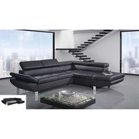 CANAPÉ - SOFA - DIVAN CANAPE D ANGLE CONVERTIBLE DROIT REVETEMENT PU CANAPÉ - SOFA - DIVAN CANAPE D ANGLE CONVERTIBLE DROIT REVETEMENT PU
