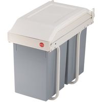 POUBELLE - CORBEILLE HAILO Multi-box 2x15 - Poubelle encastrable 30 L POUBELLE - CORBEILLE HAILO Multi-box 2x15 - Poubelle encastrable 30 L