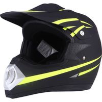 CASQUE MOTO SCOOTER Casque Cross Noir Mat Fluo Jaune CASQUE MOTO SCOOTER Casque Cross Noir Mat Fluo Jaune
