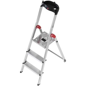 Hailo L25 Escabeau compact 3 marches Charge maximale 150 kg