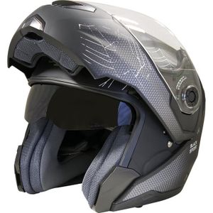 EOLE Casque Modulable Noir Mat Décoré