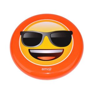 Disque volant Frisbee Emoji Heureux avec Lunettes de Soleil 23 cm