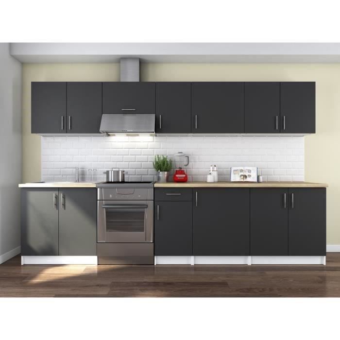 OBI Cuisine complète L 3m20 - Gris mat