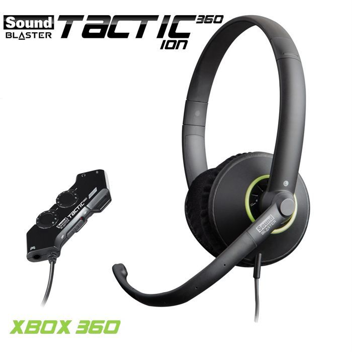 CREATIVE Casque Gamer - SB TACTIC360 ION - Filaire - Xbox - Noir