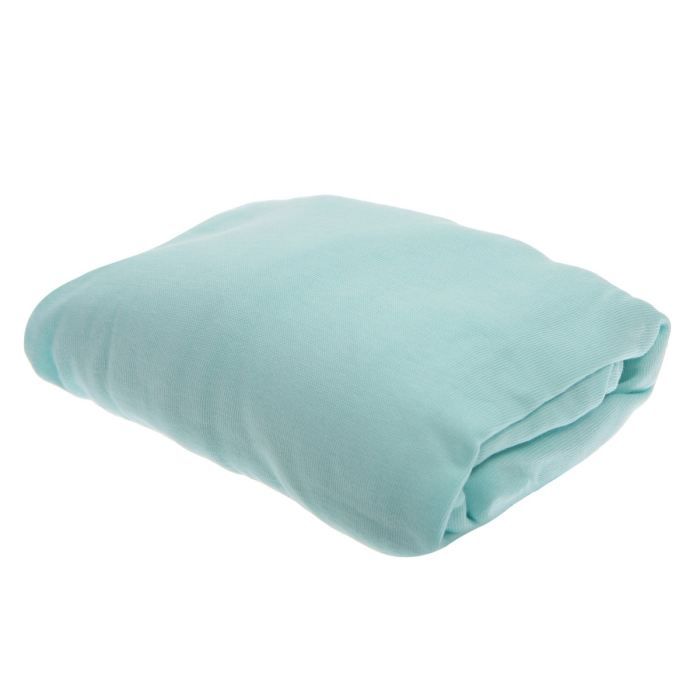 BABYCALIN Drap housse turquoise - 70x140cm