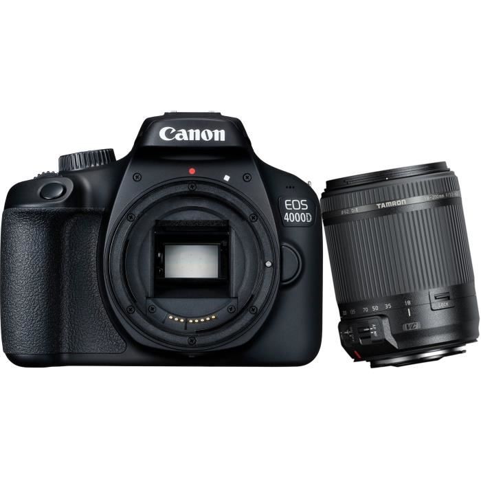 Pack Débutant : CANON EOS 4000D + Objectif TAMRON 18-200mm Di II VC