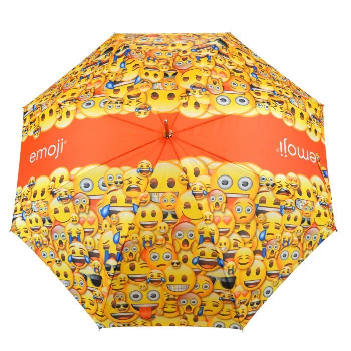 EMOJI Parapluie - 152 cm - Jaune et Orange