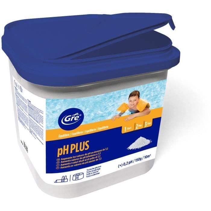 GRE Granulé régulateur de pH - 5 Kg - Pour augmenter et stabiliser le pH de la piscine