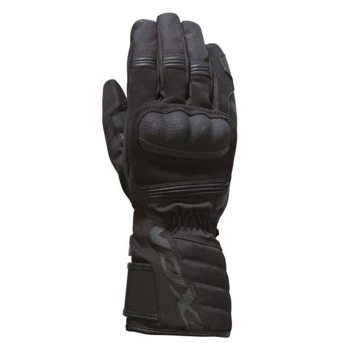 IXON Gant de moto Pro Tenere - Noir.Homologué EPI (loi du 20/11/2016)