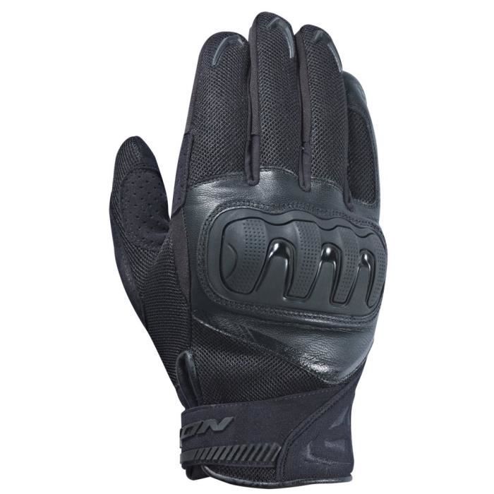 IXON Gants Moto RS Loop Noir.Homologué EPI (loi du 20/11/2016)