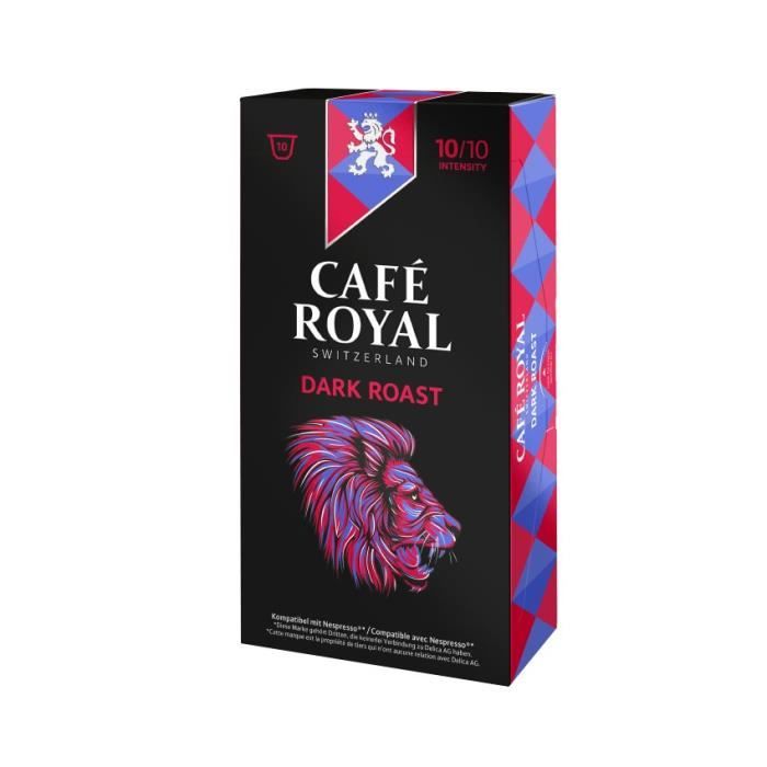 CAFE ROYAL Dark Roast - Compatibles avec le système Nespresso - 10 Capsules