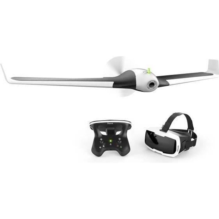 PARROT PF750001 - Drône DISCO FPV - Télécommande et casque de réalité augmentée inclus - Coloris Noir et Blanc