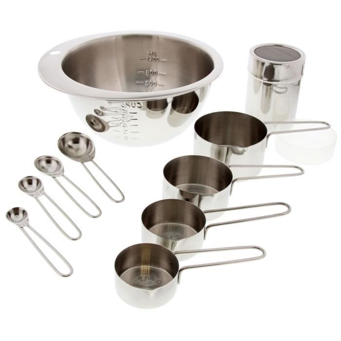 PRADEL EXCELLENCE Set de mesures 10 pieces - Acier inoxydable