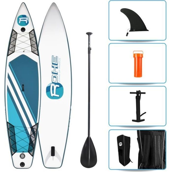ROHE Pack Paddle Gonflable Race - 365x81x15cm - Avec accessoires