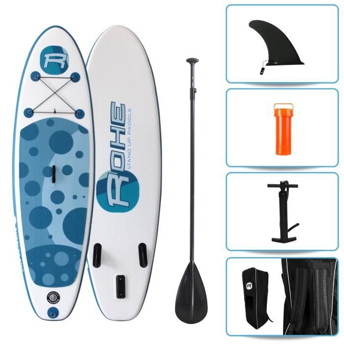 ROHE Pack Paddle Gonflable Enfant Bubbles 8'7 x 30\