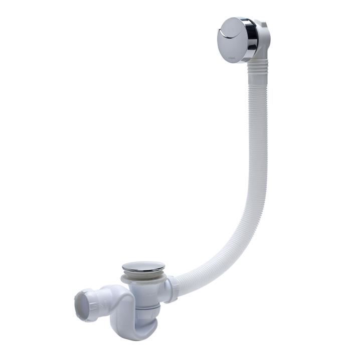 WIRQUIN Vidage pour baignoire L700 - Siphon cobra ABS chromé - 34490001