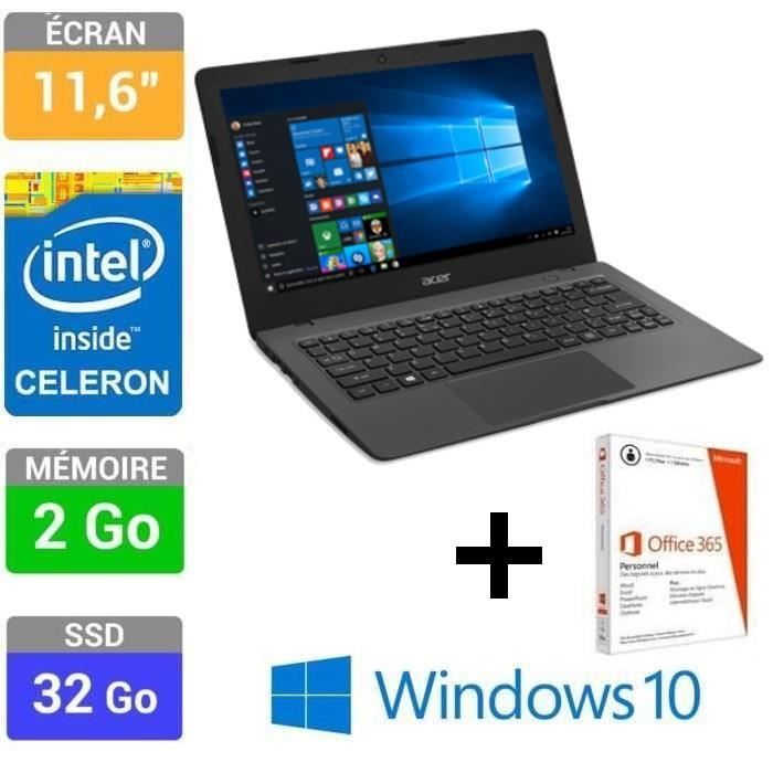  PC Portable A01-131-C0A6 - 11.6" - 2 Go
