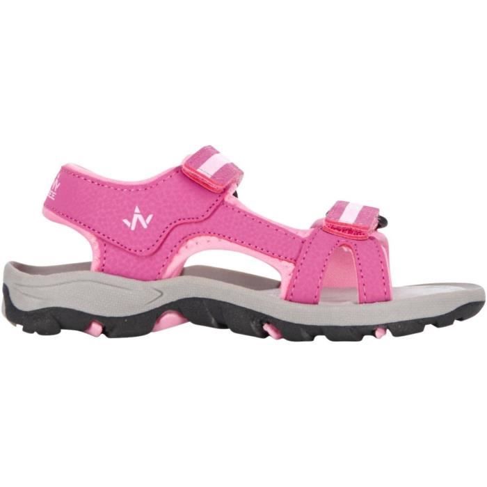 WANABEE Sandales 200 - Enfant fille - Rose et gris