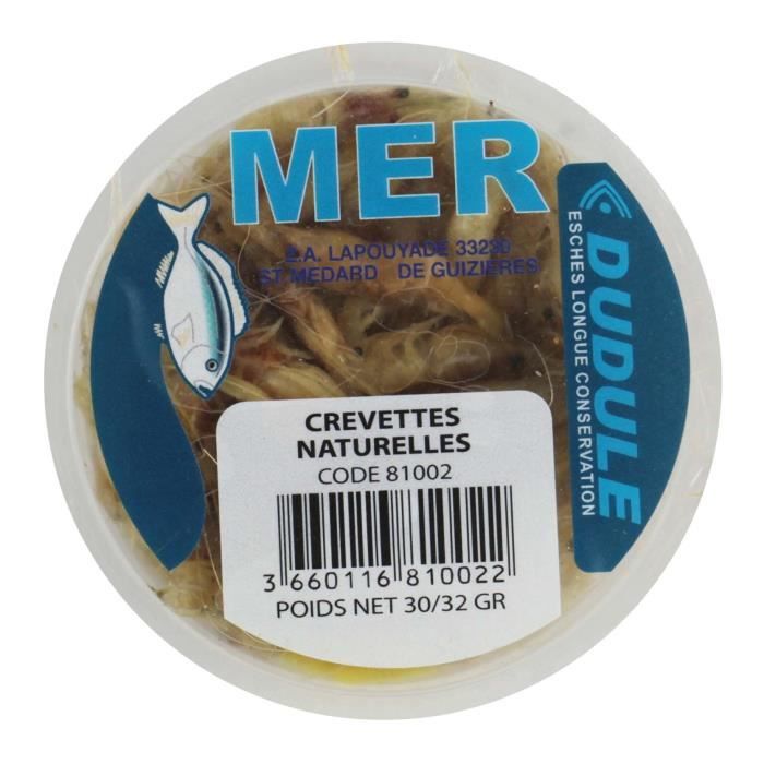 DUDULE Appats Amorces Esches Crevettes Entieres Naturelles en Boite