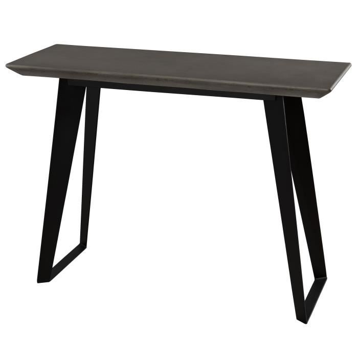 Console scandinave en béton gris foncé - L 110 cm