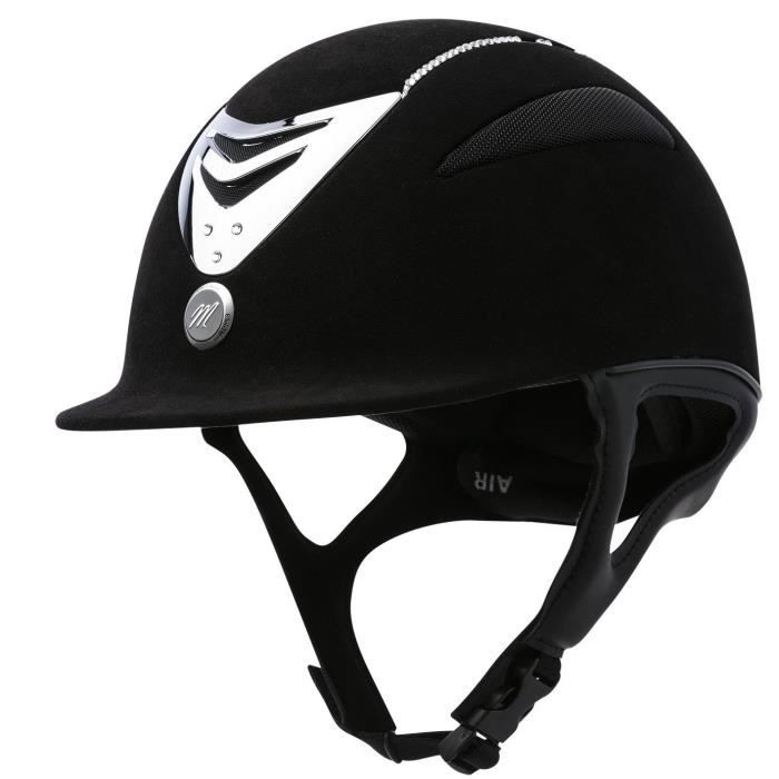 EQUI-THEME Casque d'équitation air microfibre / cristal - noir