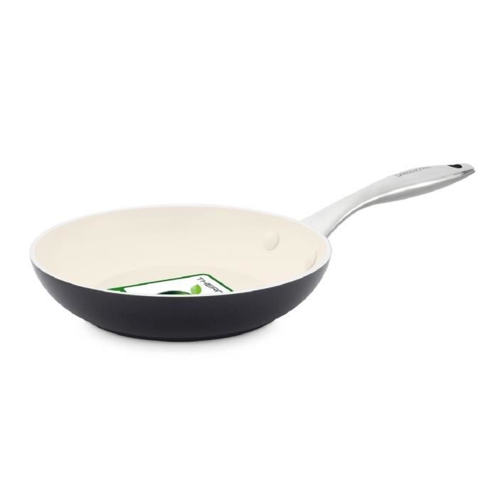 GREENPAN HERITAGE Poêle en céramique - Ø 20 cm - Noir et crème - Tous feux dont induction