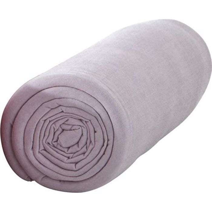 TODAY Drap housse jersey 100% coton - 90x190 cm - Poudre de lila