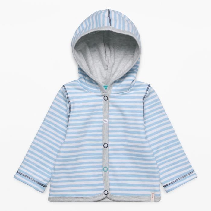 ESPRIT Gilet Cardigan avec Capuche Bleu Clair Bébé Garçon