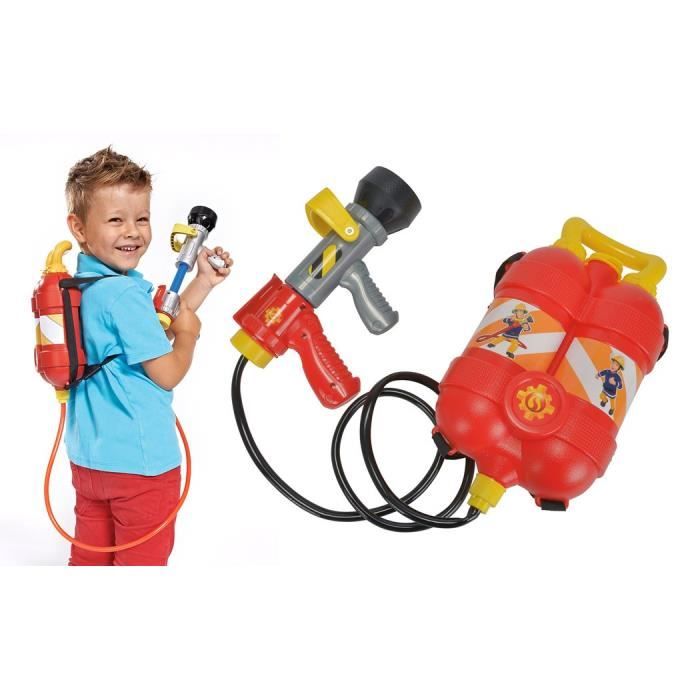 SAM LE POMPIER - Smoby - Pistolet A Eau + Recharge Dos
