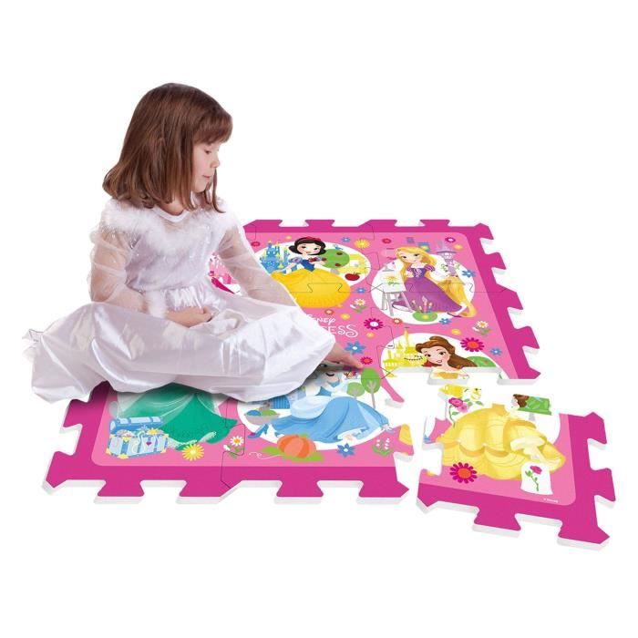 DISNEY PRINCESSES Tapis Puzzle Mousse 9 Pièces Avec Sacoche