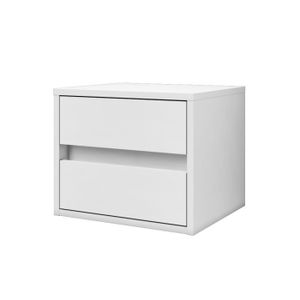 HORTENSE Table de chevet scandinave blanc laqué satiné - L 40 cm ... HORTENSE Table de chevet scandinave blanc laqué satiné - L 40 cm ...