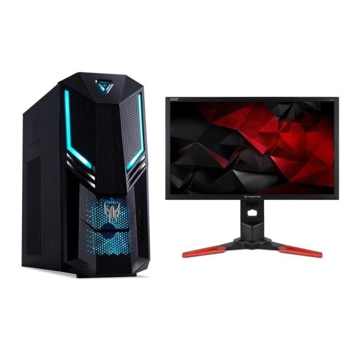 PC ACER Predator PO3-600 - i5-8400 - RAM 16Go - 1To HDD + 256Go SSD - GTX 1060 6Go + Ecran Predator XB241H 24\