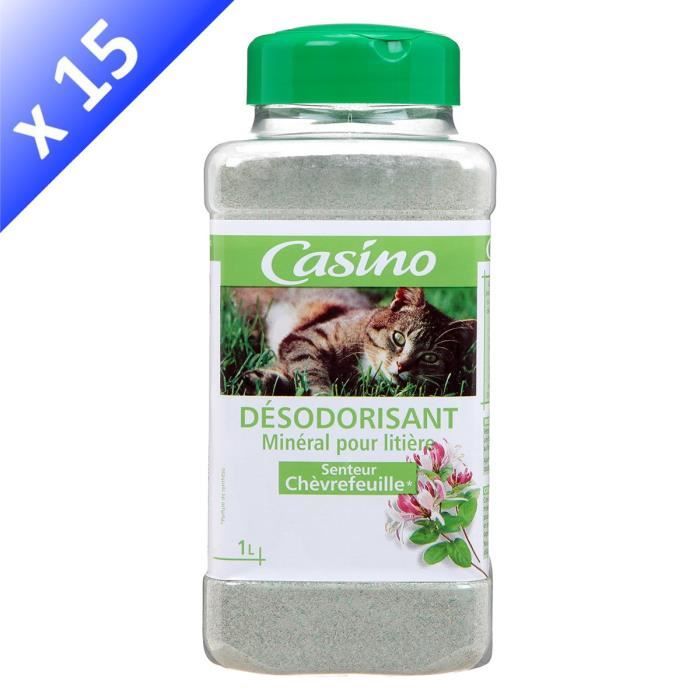 CASINO Désodorisant litière chèvrefeuille - 1L (x15)