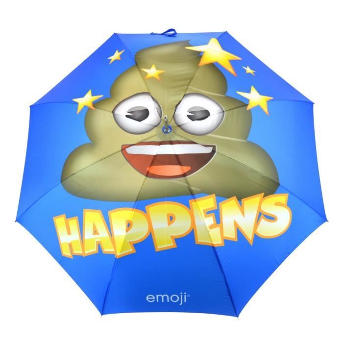 EMOJI Parapluie Long Caca - 152 cm - Bleu et Jaune