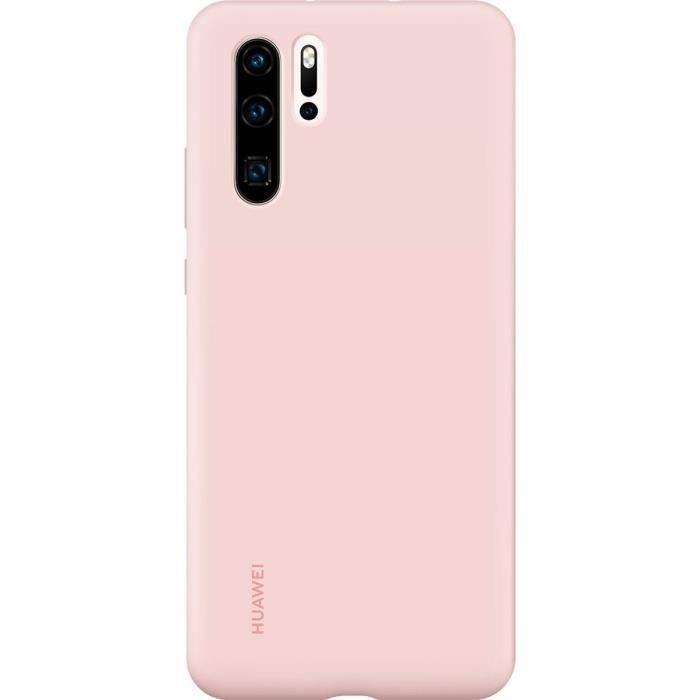 HUAWEI Silicone Case Pink Coque rigide finition soft touch rose Huawei pour P30 Pro