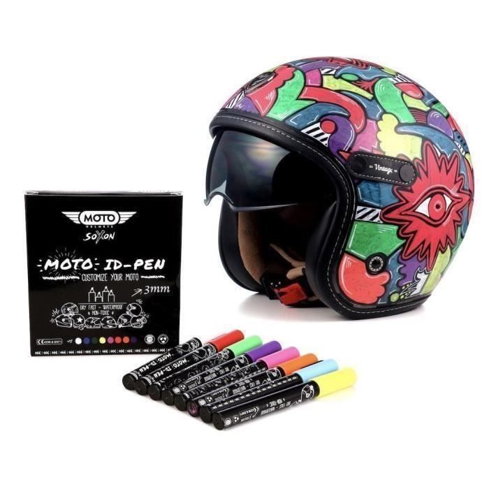 Set de 8 Feutres de Décoration Pour Casque