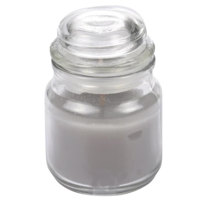 Bougie parfumée en bocal - Ø 6 x H 9 cm - Parfum : musc blanc
