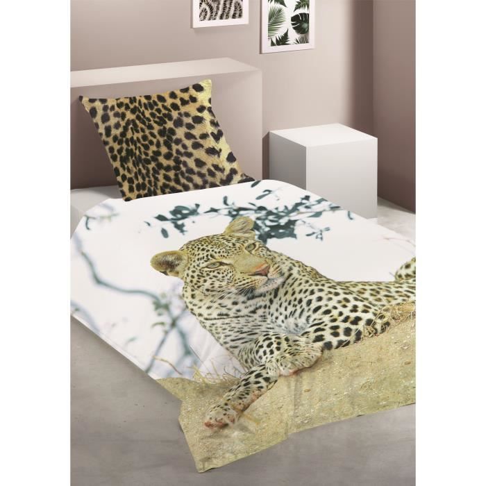 ATELIERS DU LINGE Parure de couette JAG - 1 Housse de couette 140x200 cm + 1 Taie d'Oreiller 63x63 cm