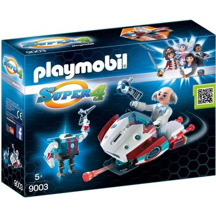 Playmobil - Super 4 Sky Jet et Docteur X - 9003