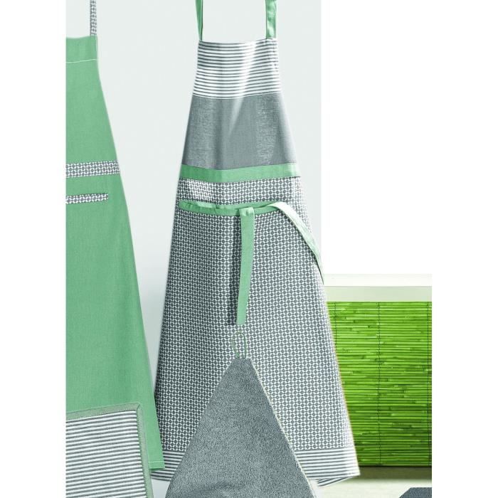 LES ATELIERS DU LINGE Tablier Tosca - 80 x 85 cm - Gris