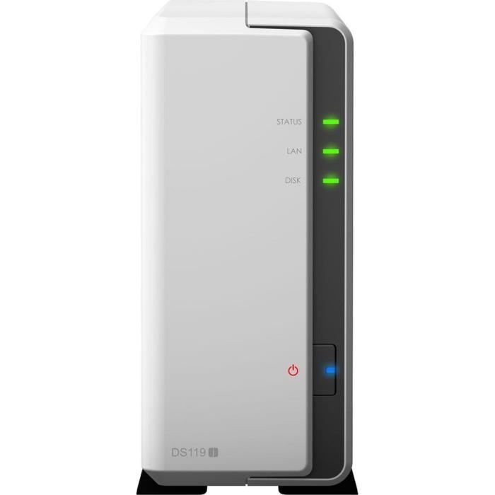 SYNOLOGY Boîtier serveur NAS DiskStaion Ds119J - 112MB/s - 1 bay - 256MB - DDR3L