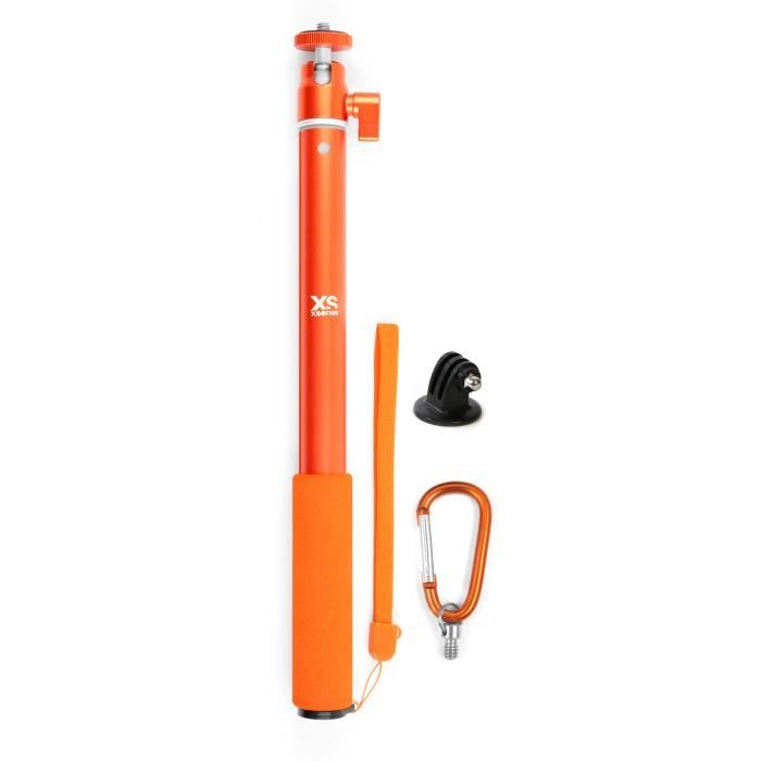 XSories - BIG U-SHOT avec Tripod Mount - Perche 29 à 94 cm pour GoPro, appareil photo ou camera, inoxydable - Orange
