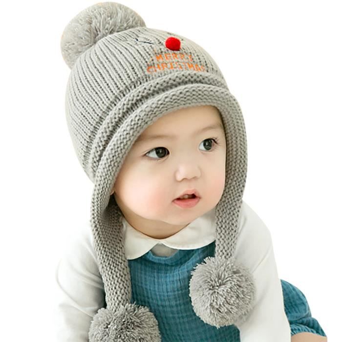 BONNET , CAGOULE Bonnet Laine Tricoté Bébé Fille Garçon