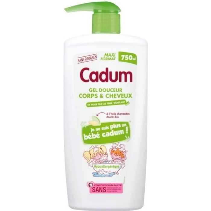 BEBE CADUM Gel Corps et cheveux Amande 750ml Achat / Vente gel