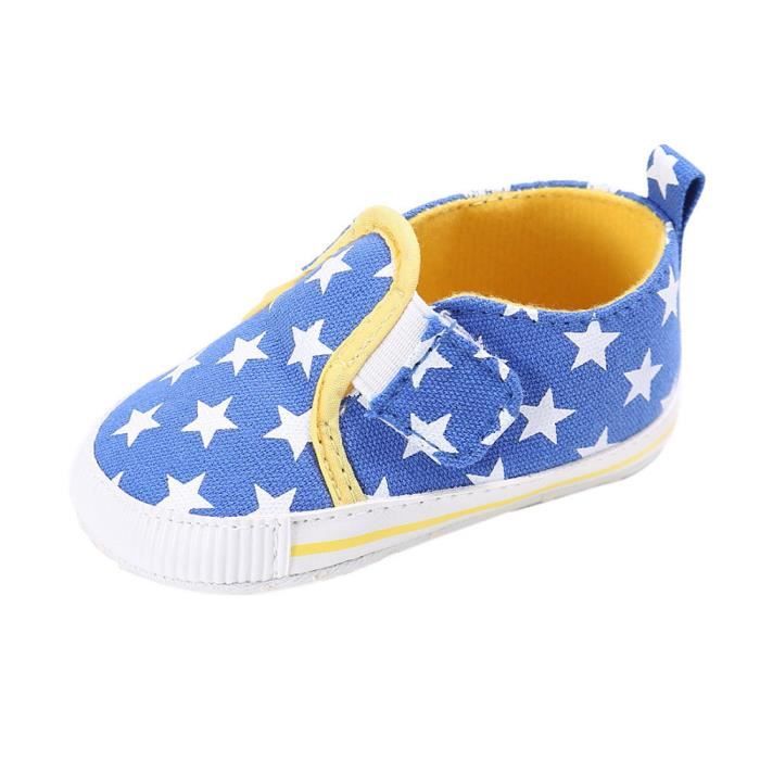 Slip bleu petits Mocassins Tout Anti Doux Ciel Bb Chaussures Prewalker Mignon Confort Lit On 5X4fyxq